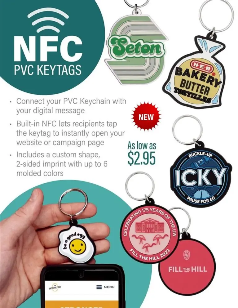 New 2026 promotional PVC key tags
