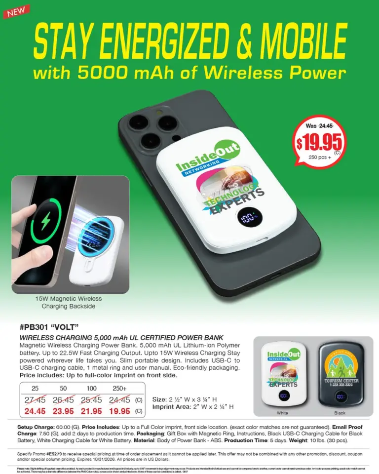Wireless charger promotional product